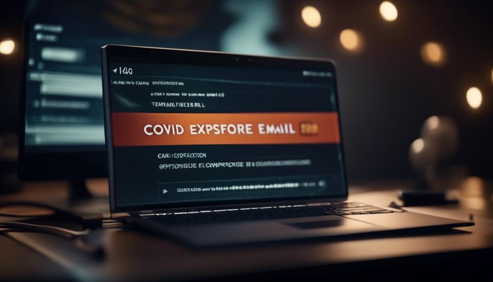 covid notification email template