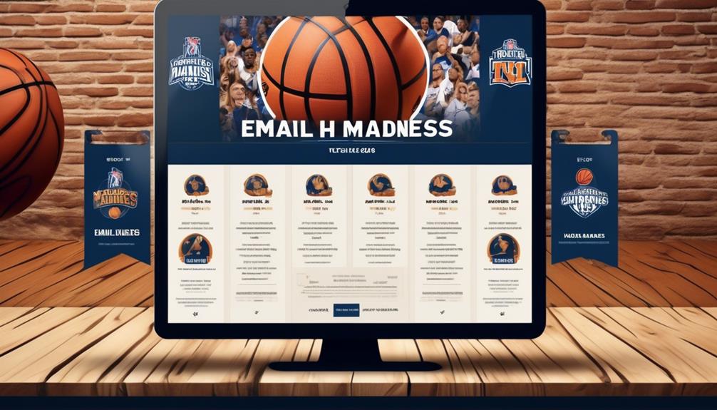 customizable email template for march madness promotions