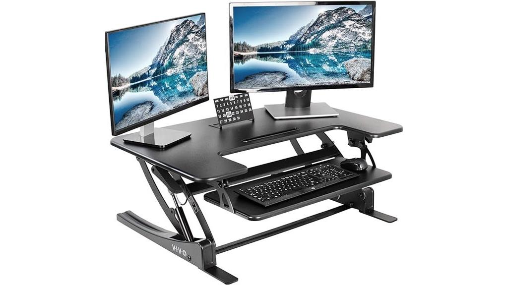 36 inch adjustable desk converter