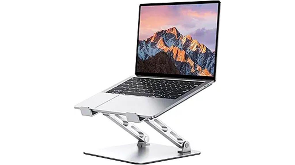 adjustable dual bar laptop stand