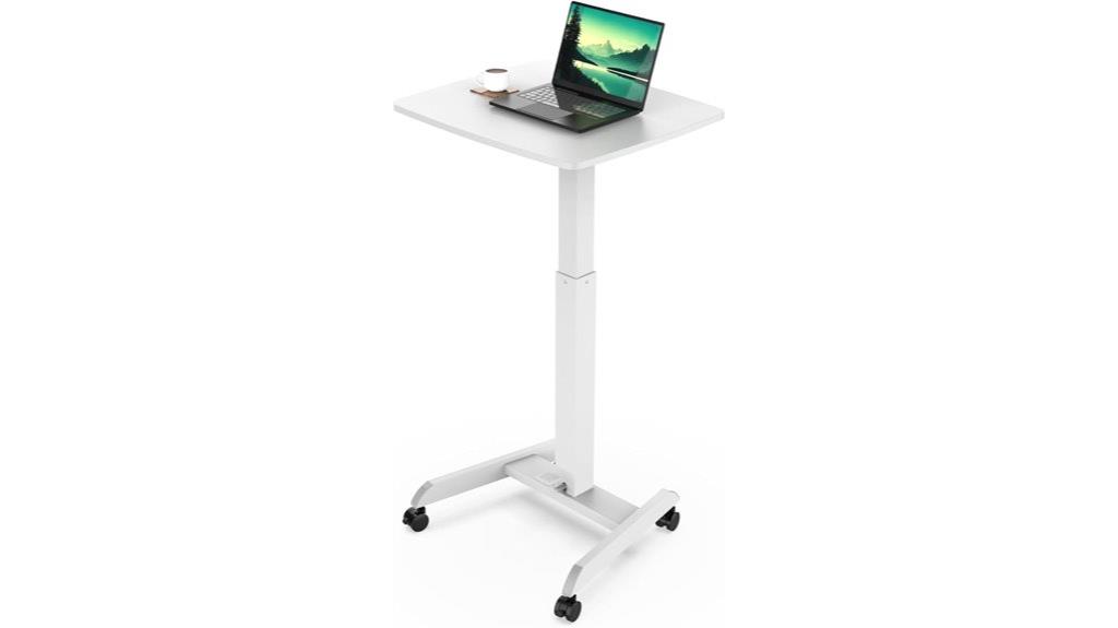 15 Best Adjustable PC Stands With Wheels for Comfort and Mobility in 2025 3 adjustable white laptop desk