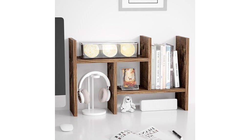 adjustable wooden office organizer