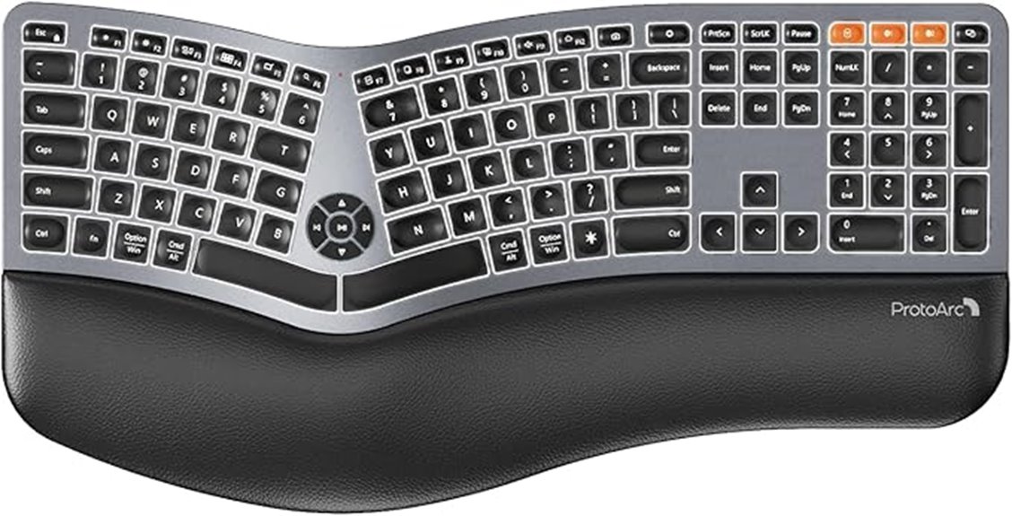 15 Best Ergonomic Split Keyboards for Programmers to Boost Comfort and Productivity 8 backlit bluetooth split keyboard