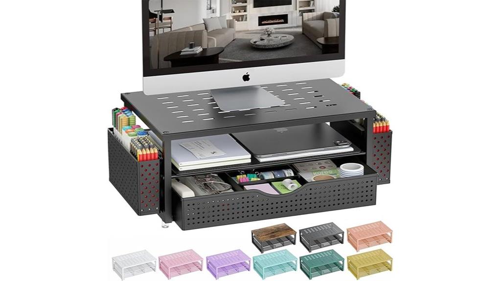 desk organizer with monitor stand