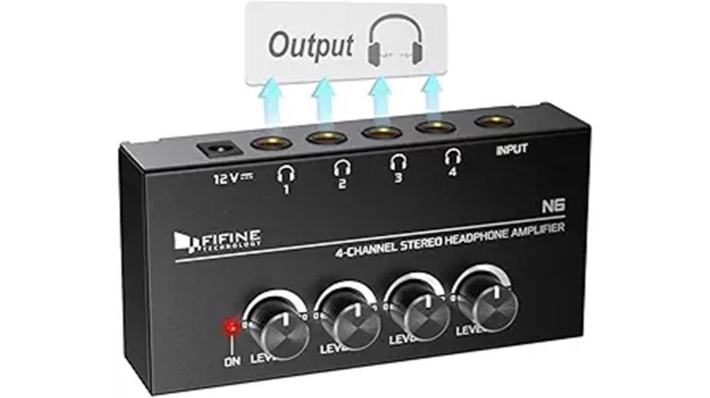 15 Best Headphone Amplifiers for Crystal-Clear Sound in 2025 15 fifine four channel headphone amp