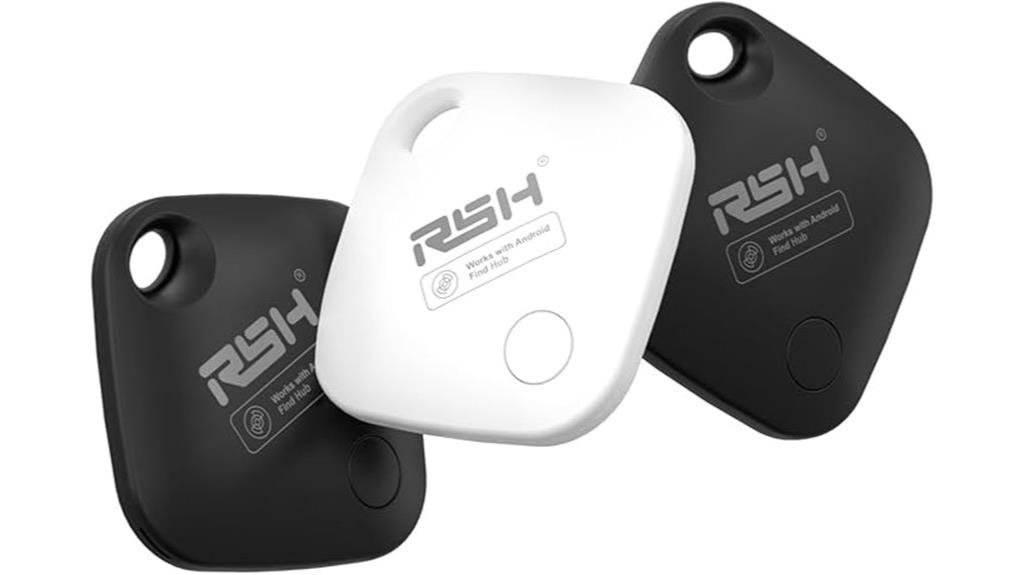 four pack android luggage trackers