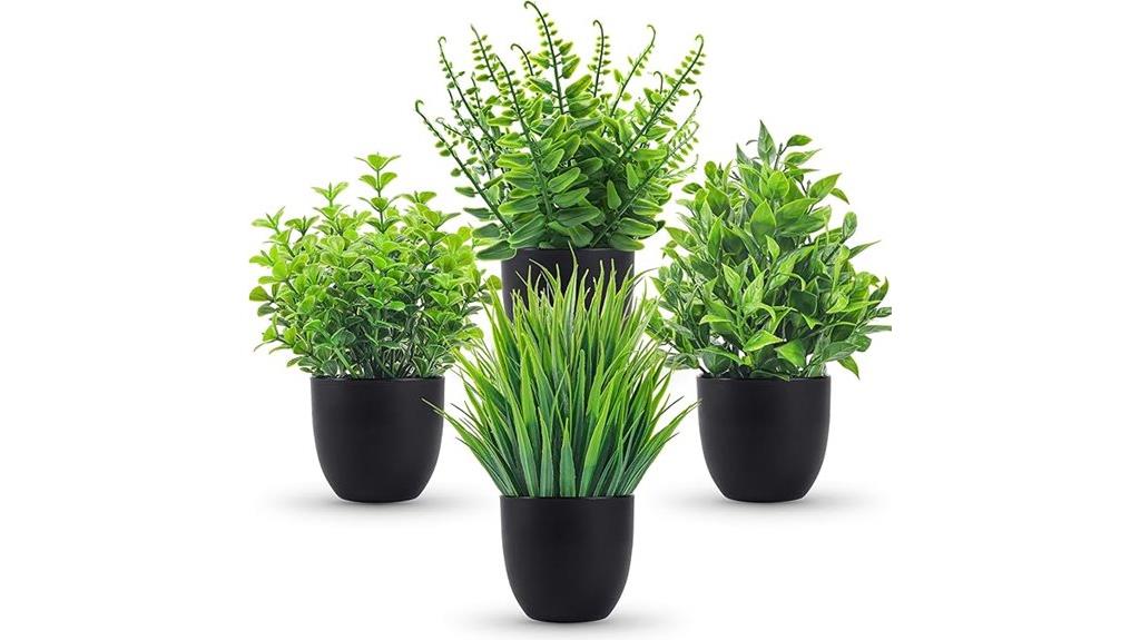 four pack artificial roses