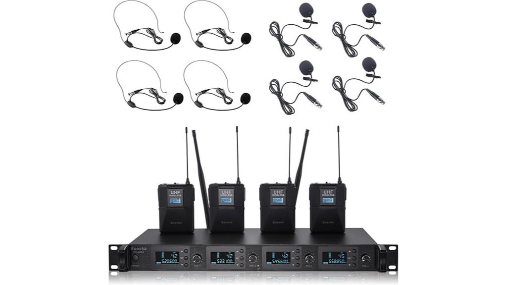 14 Best Lapel Microphones for Conferences That Ensure Clear Sound and Professional Audio 5 four uhf lavalier mics