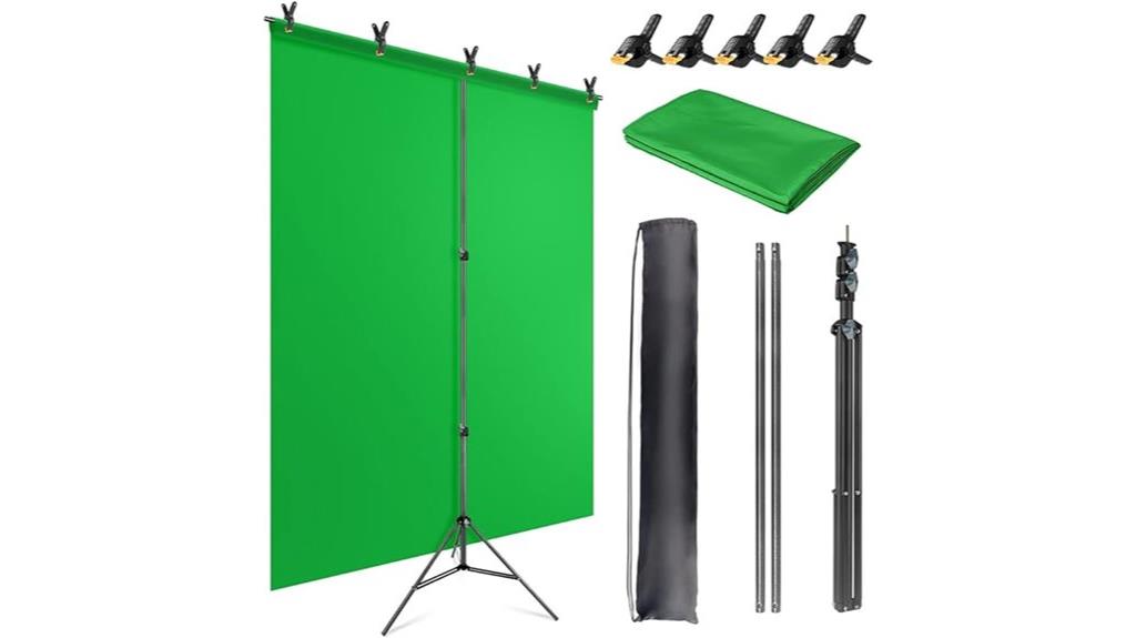 15 Best Green Screens for Video Backgrounds That Make Your Content Pop 6 green screen and stand
