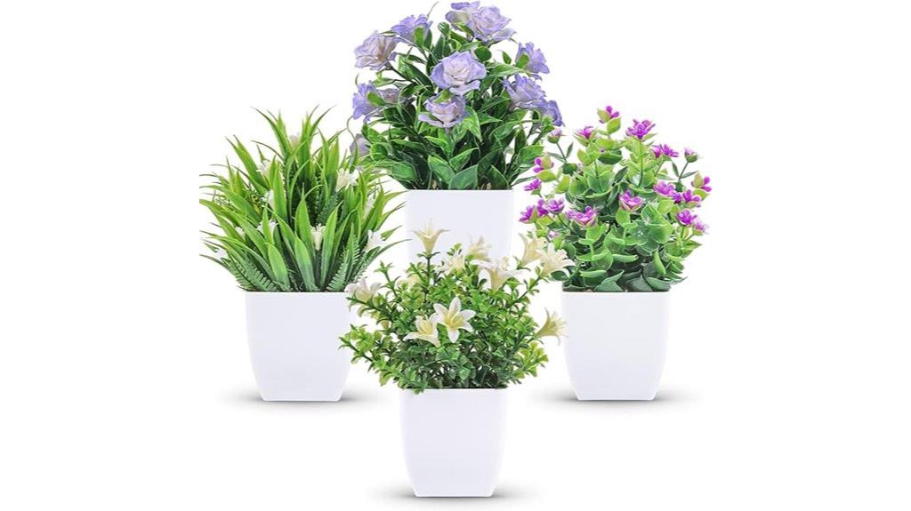 mini faux plant set
