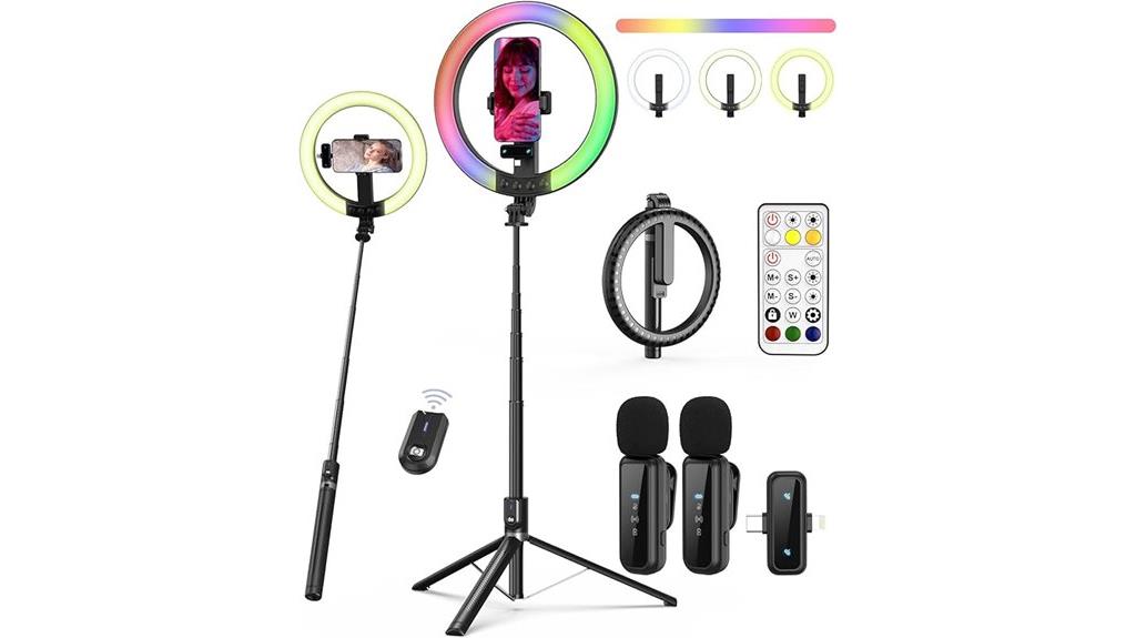 13 Best Ring Light and Microphone Combos for Flawless Streaming and Content Creation 6 mobile vlogging setup bundle