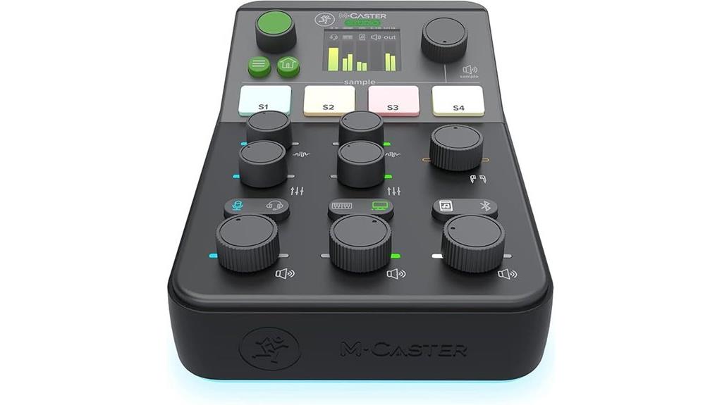 professional black streaming mixer