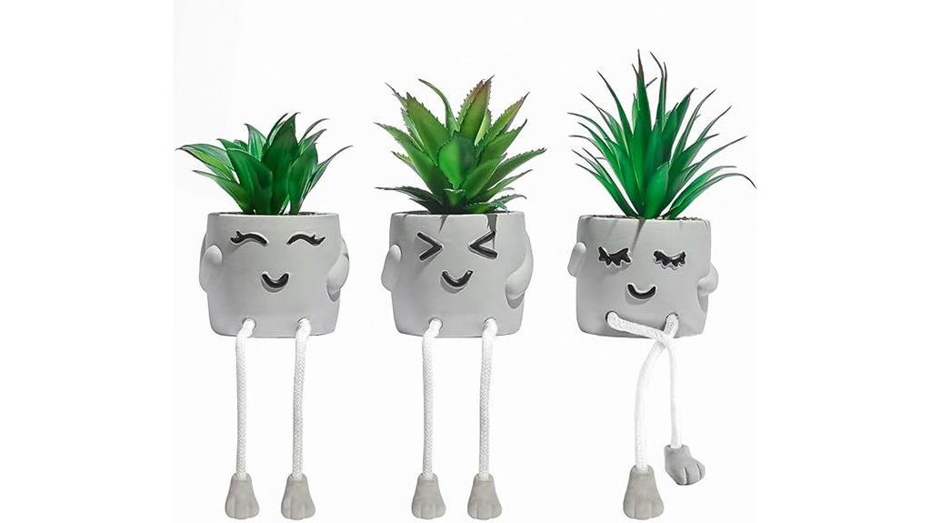 small artificial office plants