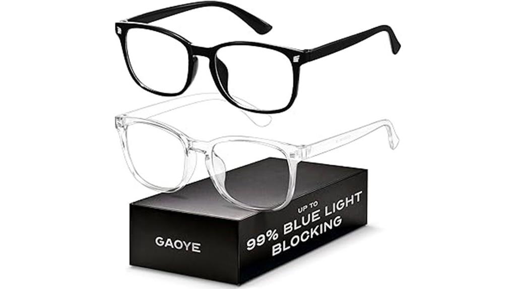 stylish blue light eyewear