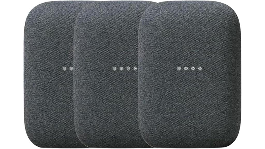 triple google smart speakers