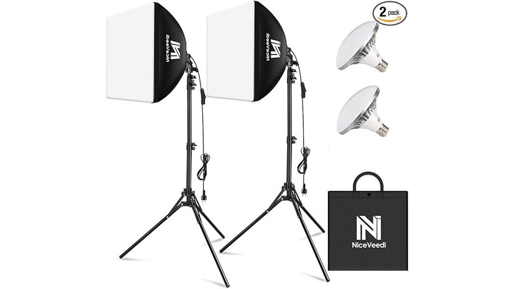 two softbox lighting kits