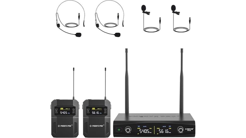 14 Best Lapel Microphones for Conferences That Ensure Clear Sound and Professional Audio 6 uhf wireless microphone system