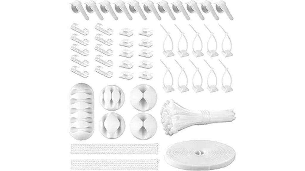 white cable management kit