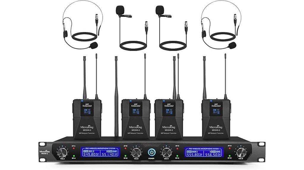 14 Best Lapel Microphones for Conferences That Ensure Clear Sound and Professional Audio 13 wireless microphone system with four bodypacks