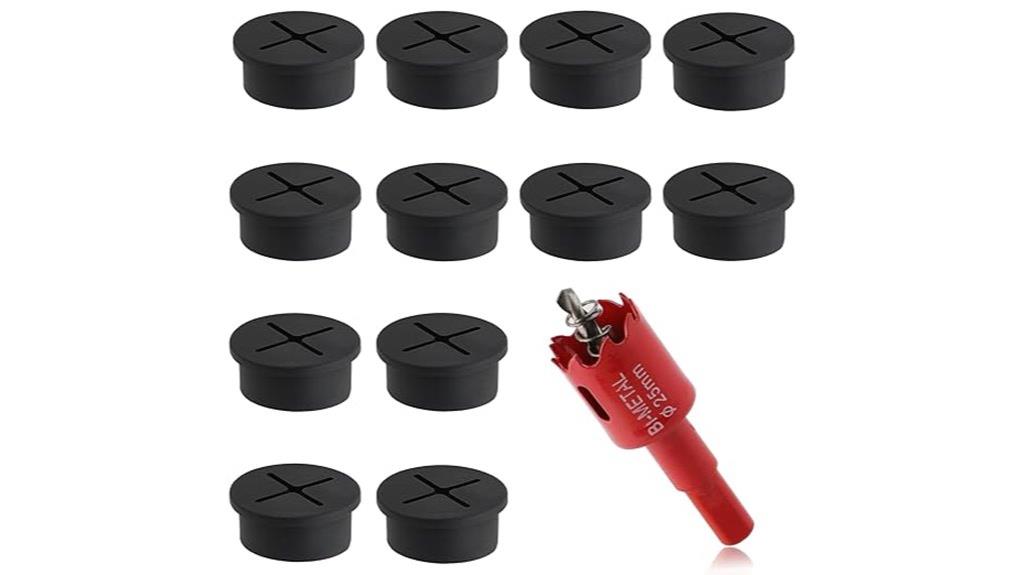 13 piece desk grommet set
