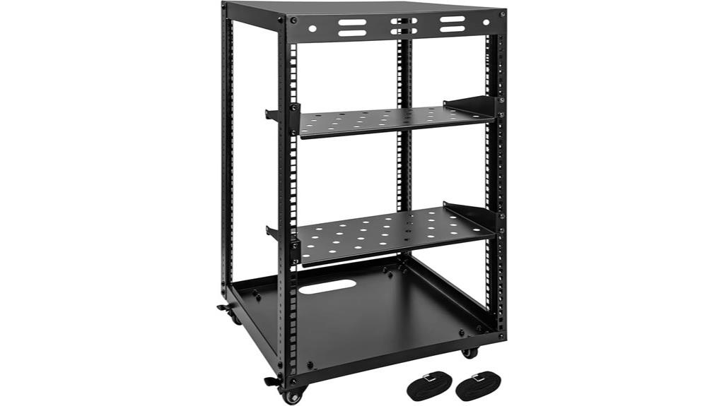 15u server rack with casters