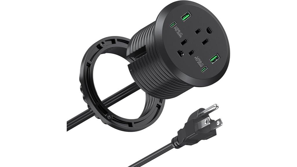 15 Best Desk‑Mounted Power Grommets to Keep Your Workspace Organized 3 desk grommet with charging