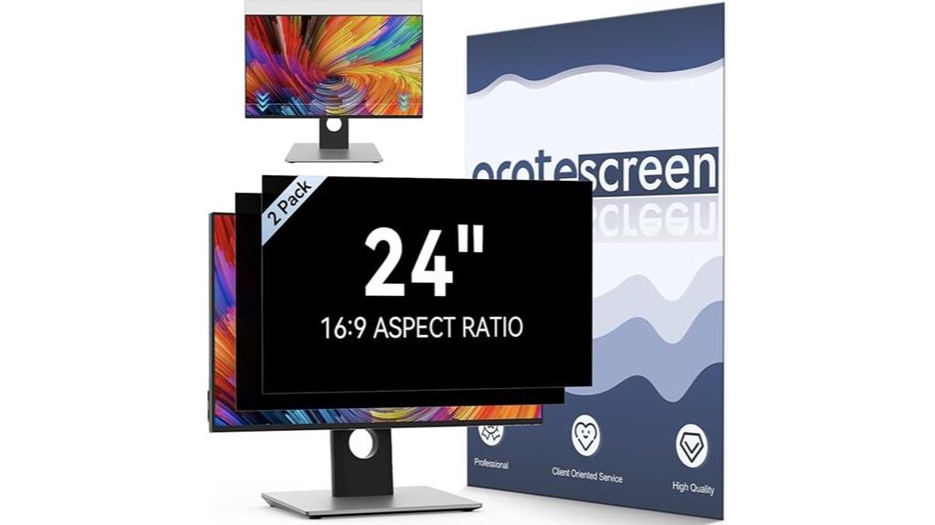 dual 24 inch privacy filters