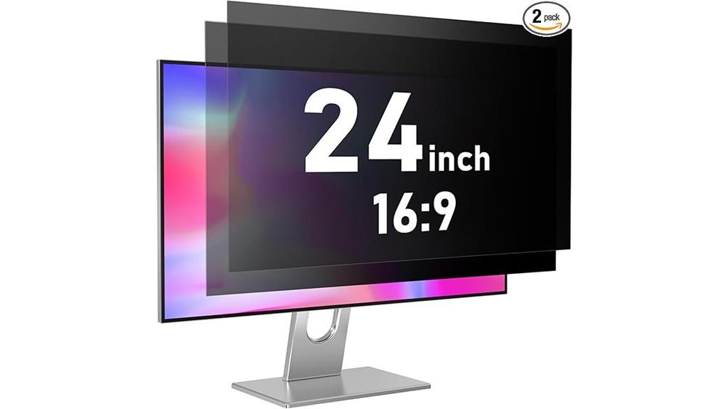dual 24 inch privacy screens