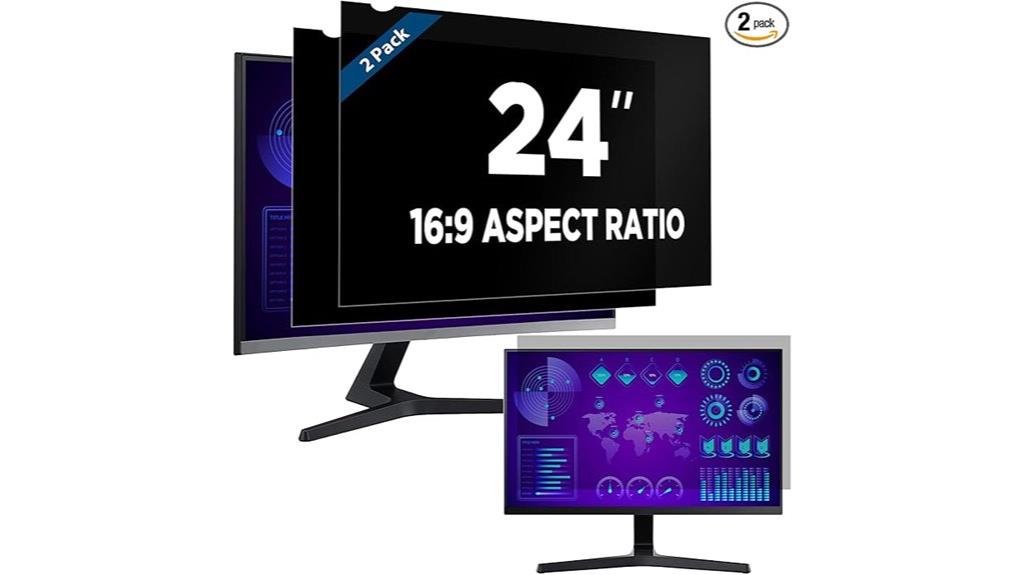 dual 24 inch privacy screens