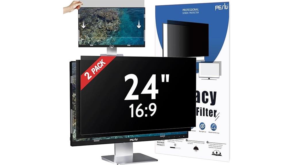 dual 24 inch privacy screens