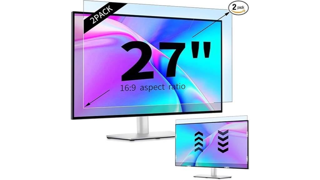 dual 27 inch blue light protectors