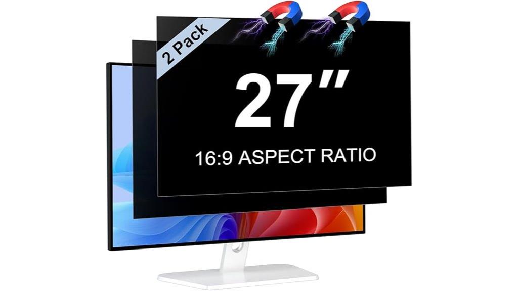 dual 27 inch privacy screens