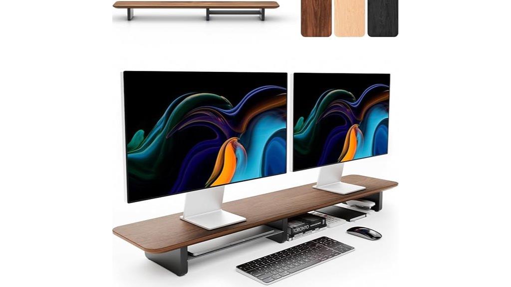 13 Best Wooden Monitor Height Risers for Ergonomic Comfort in 2025 14 dual monitor riser