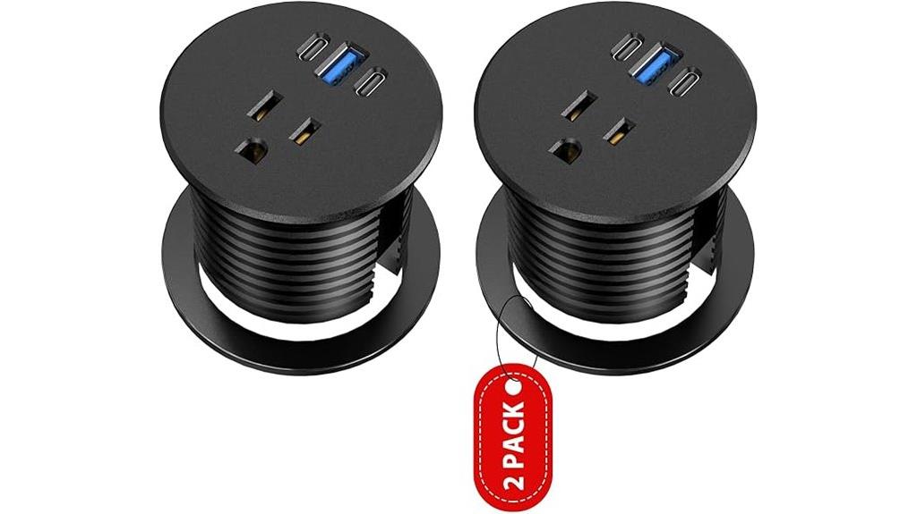 15 Best Desk‑Mounted Power Grommets to Keep Your Workspace Organized 10 dual pack desk power