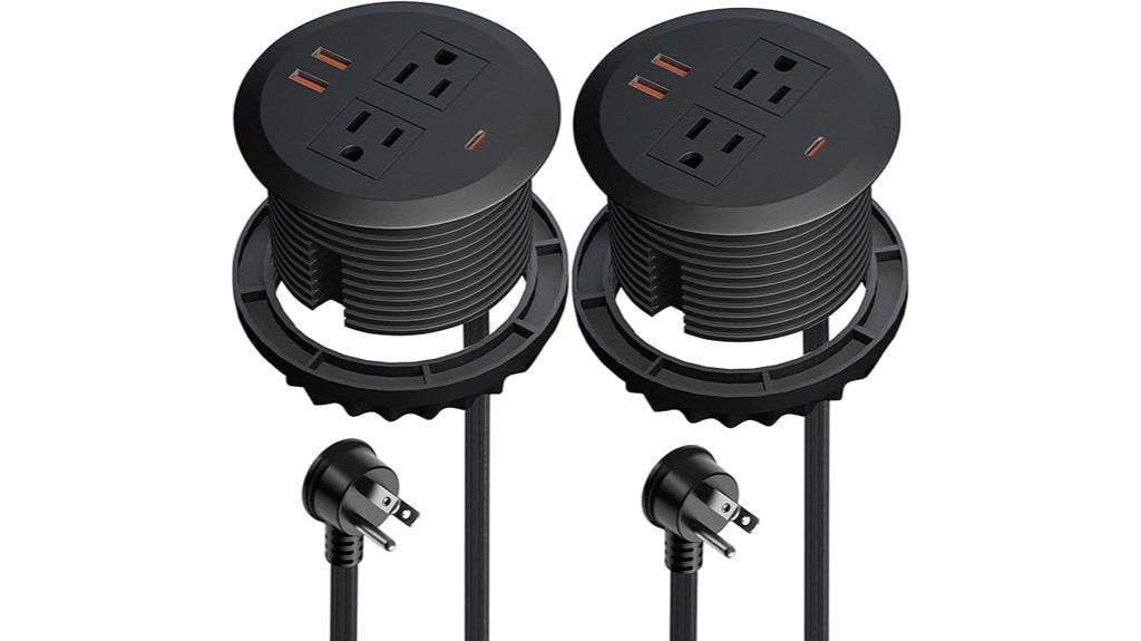 15 Best Desk‑Mounted Power Grommets to Keep Your Workspace Organized 6 dual usb c power grommets