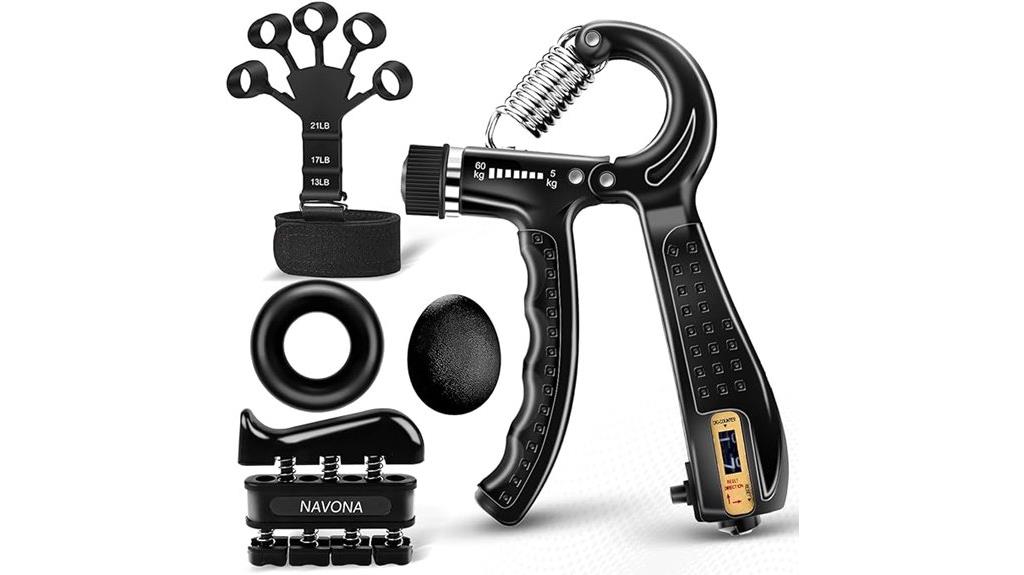 five piece grip trainer kit