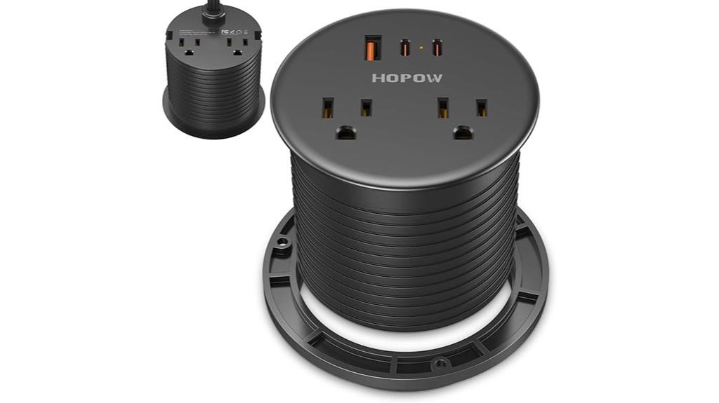 15 Best Desk‑Mounted Power Grommets to Keep Your Workspace Organized 9 integrated outlet and usb