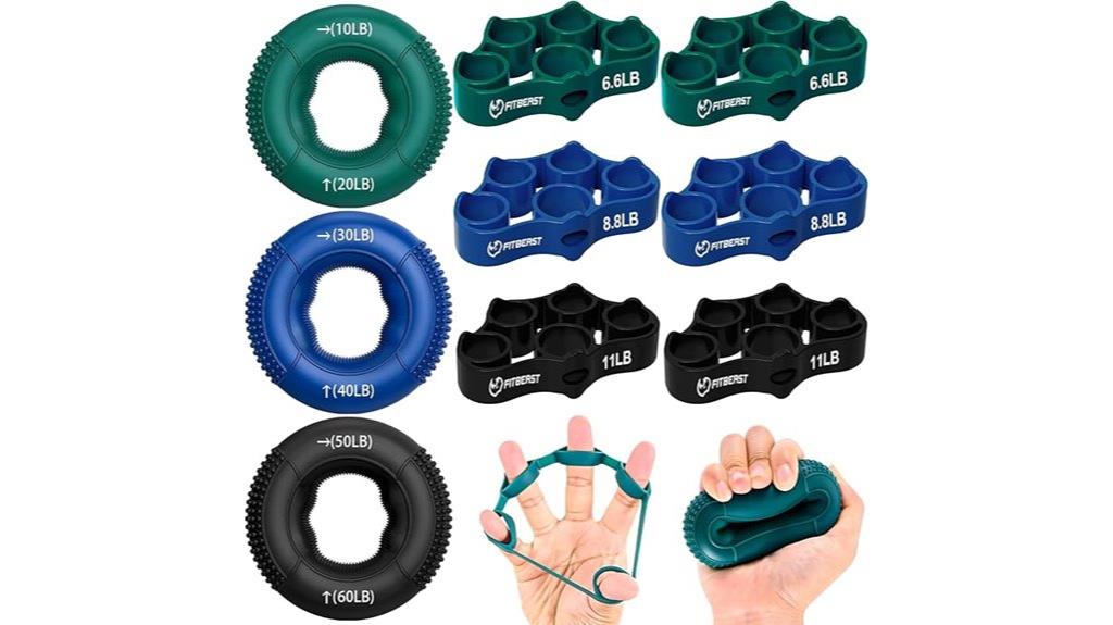 nine piece grip trainer
