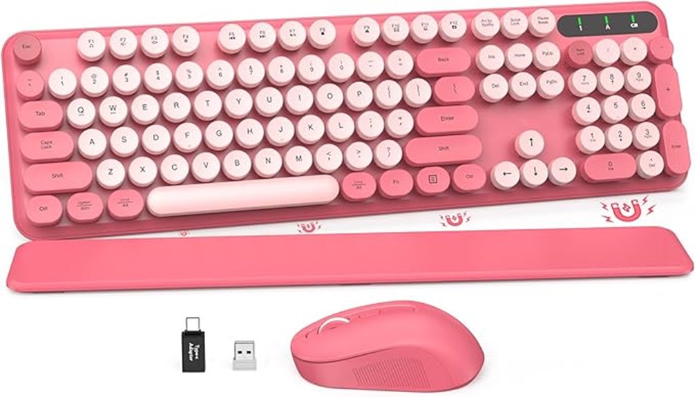 pink round keycaps combo