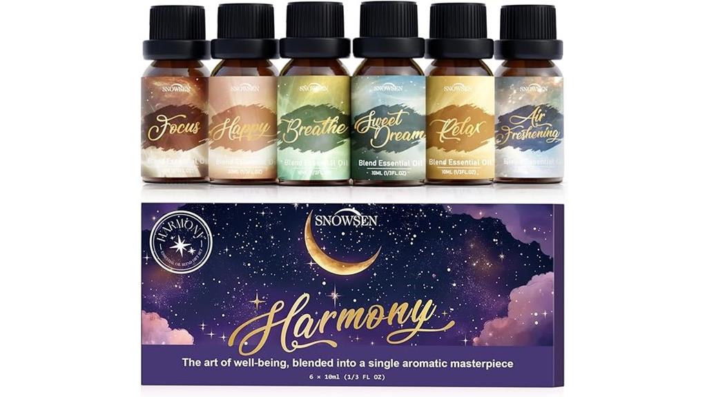 six aromatherapy oil blends