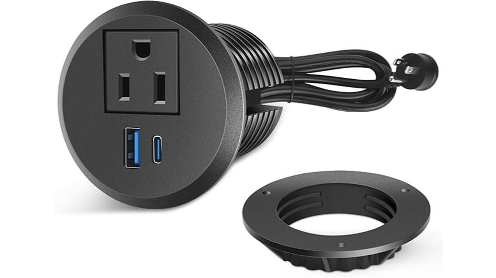 15 Best Desk‑Mounted Power Grommets to Keep Your Workspace Organized 4 small desk power outlet