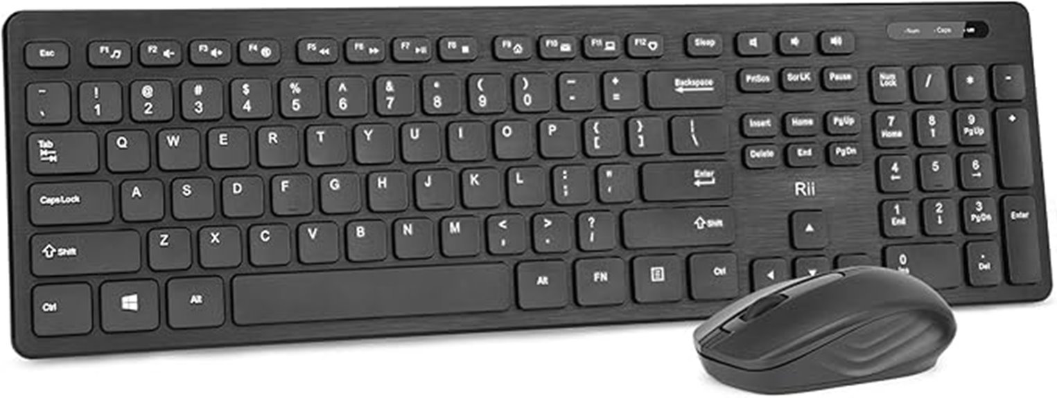 wireless black keyboard mouse