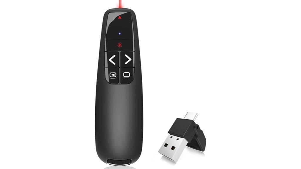 wireless clicker with laser