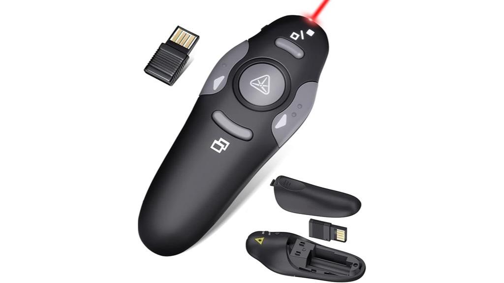 wireless presentation remote with laser