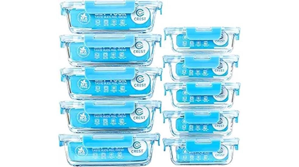 10 Best Glass Meal Prep Containers for Healthy, Convenient Storage 4 c crest 10 pack