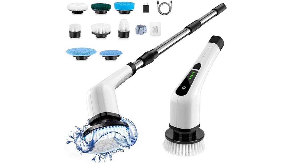 electric spin scrubber with brush