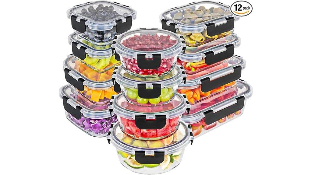 10 Best Glass Meal Prep Containers for Healthy, Convenient Storage 6 glass food storage set