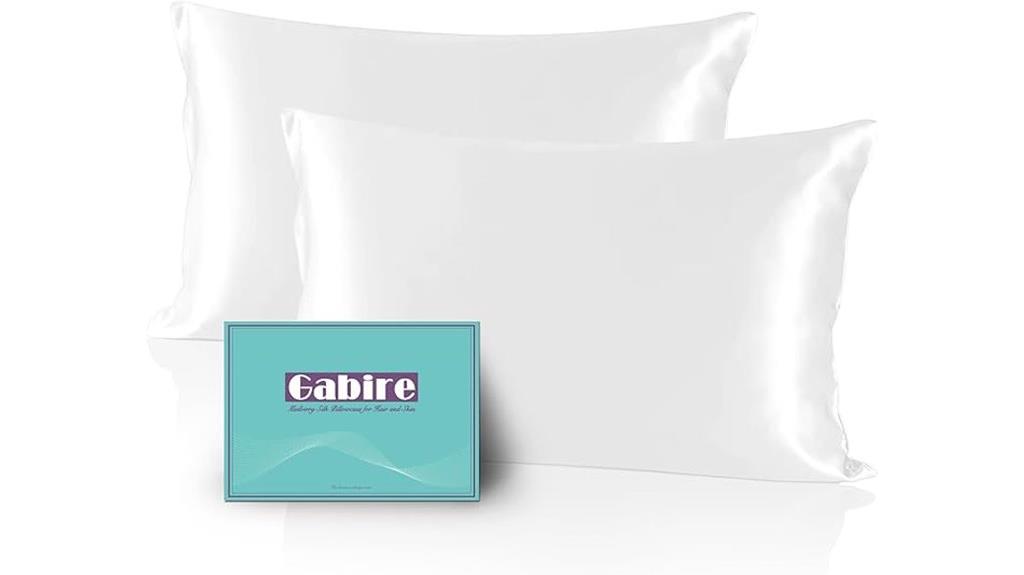 set of two silk pillowcases