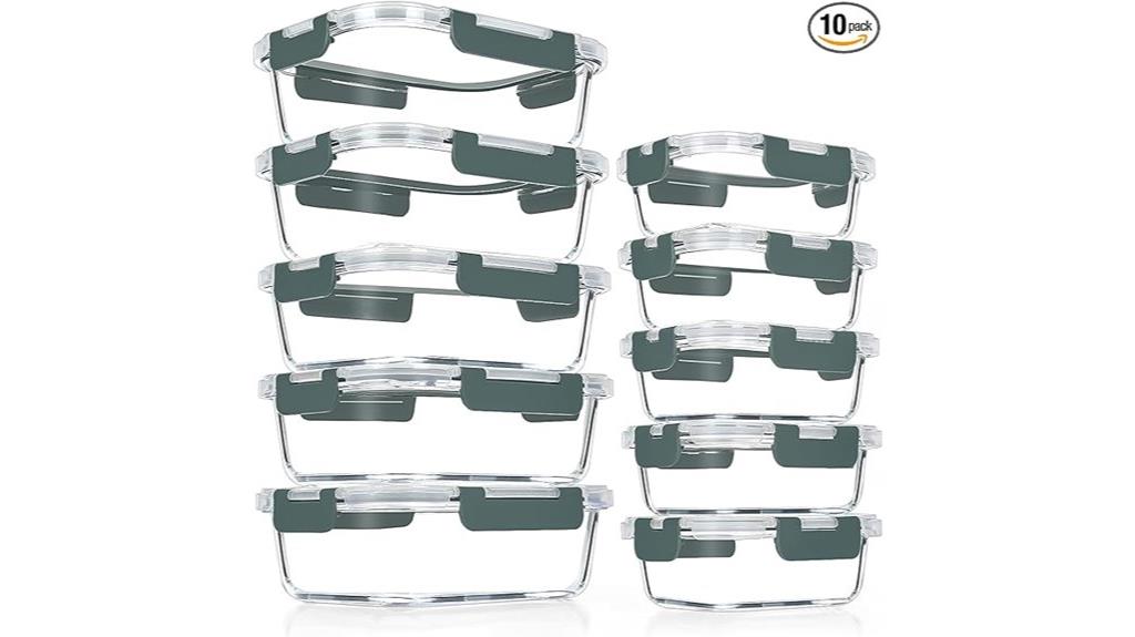 10 Best Glass Meal Prep Containers for Healthy, Convenient Storage 10 ten pack glass containers