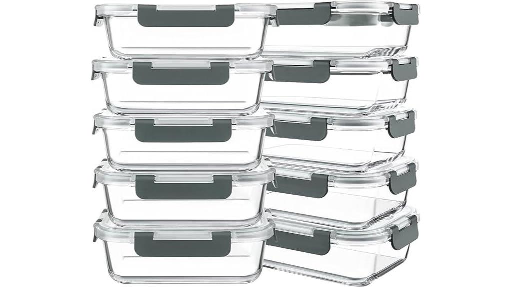 10 Best Glass Meal Prep Containers for Healthy, Convenient Storage 16 ten pack glass containers